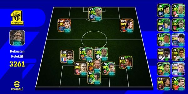 SULTAN ACCOUNT~EPIC SPREAD~3261 ~Big Time Leo Messi(107) Ft Big time K.Kvaratskhlia~Epic Pele (108) ~ Epic Strongest defender Japp Stam Ft Franco Baresi
