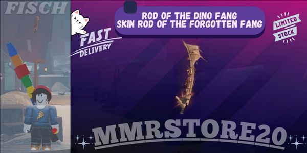 Rod Of The Dino Fang | Skin Rod Limited | Skin Rod Of The Forgotten Fang | Fast Delivery - FISCH