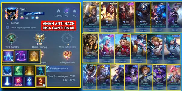 Sultan Emblem MAX II ANTI HACK Account