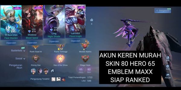 #2 HANDSOME MOBILE LEGENDS ACCOUNT