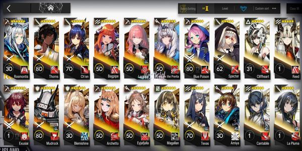 AK GLOBAL STARTERMID 12*6, LIMITED ROSMONTIS, PRAMANIX ALTER, THORN, MUDROCK, LEMUEN, BAGPIPE, EXUSIAI, EYJA, CHEN, ARCHETTO, BLEMISHINE, MAGALLAN