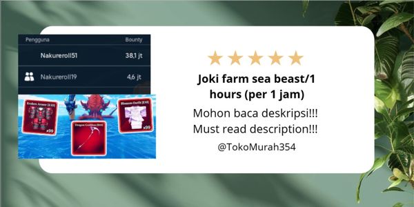 Joki farm sea beast/1 ora (per 1 ora)