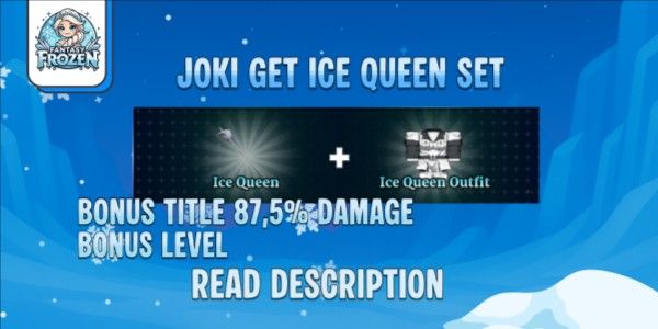 जोकि पाएं Ice Queen Set + Title Frost Empress 87.5% | Sailor Piece