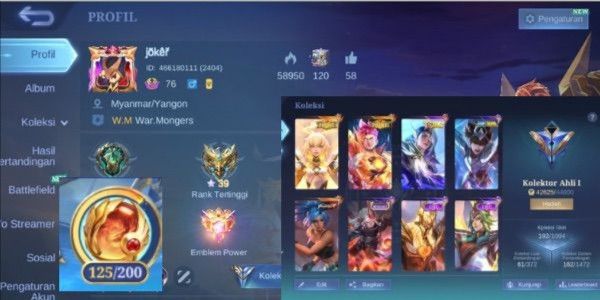 MLBB ACCOUNT – DOUBLE PRIME #99