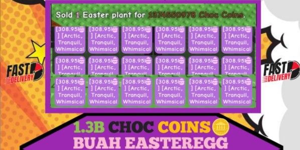 1.2 BILLION Choc Coin Easteregg fruit