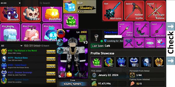 Akun Berobux Permanent Ice (Belly 90M+)