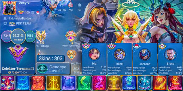 SKIN 303!! HERO & EMBLEM MAX BERSKIN PRIME BEATRIX, COLECTOR NATALIA, KOF KARINA, SPONGEBOB CYC, FULL MYSTIC MEOW,  LUCKYBOX KAGURA, 25 EPIC
