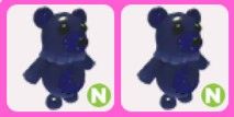 Lunar Moon Bear N (Neon) no potion - Adopt me