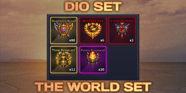 DIO SET / THE WORLD SET Material