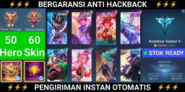 Saint Seiya Badang Mystic Meow Julian 9THPace Fanny Epic Gusion High Rank Mythic Hero 50 Skin 60