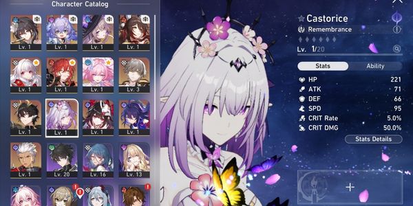STARTER LOW TL 9 LIMIT CASTORICE, CYRENE, THE HERTA, FUGUE, RUAN MEI, ARCHER, DAN HENG PT, SEELE, SPARKLE (FREE CLAIM 2 B5)
