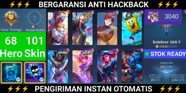 Sanrio Characters Floryn M7 Granger Gaara Vale SpongeBob Cyclops Saint Seiya Badang 2 SABER 1 VENOM 1 Dragon Tamer Hero 68 Skin 101