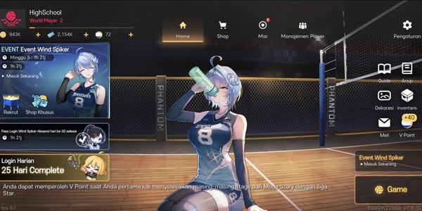Akun The Spike Cross Volleyball Sara S+ Ascend +4 and Premium TEAM DLL