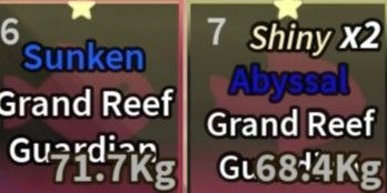 Sunken Grand Reef Guardian + Shiny Abyssal Grand Reef Guardian
