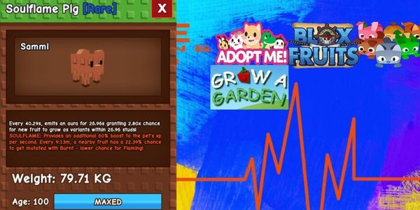 Huge Soulflame Pig 79.71KG LV100 - Grow A Garden