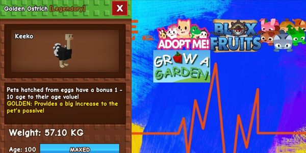 Huge Golden Ostrich 57.10KG LV100 - Grow A Garden