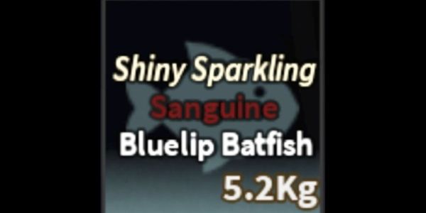 Shiny Sparkling Sanguine Bluelip Batfish