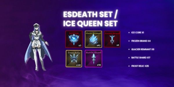 Esdeath Set / Ice Queen Set - Sailor Piece