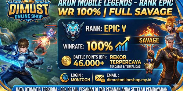 ML Account Rank Epic WR 100% BP Savage Many