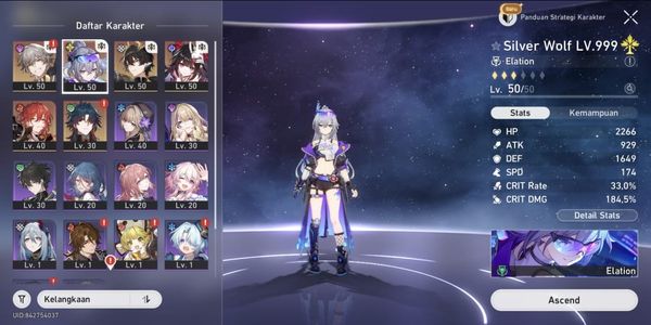 TL 35 Silver Wolf LV 999 SIGNATURE DLL All Unset server asia