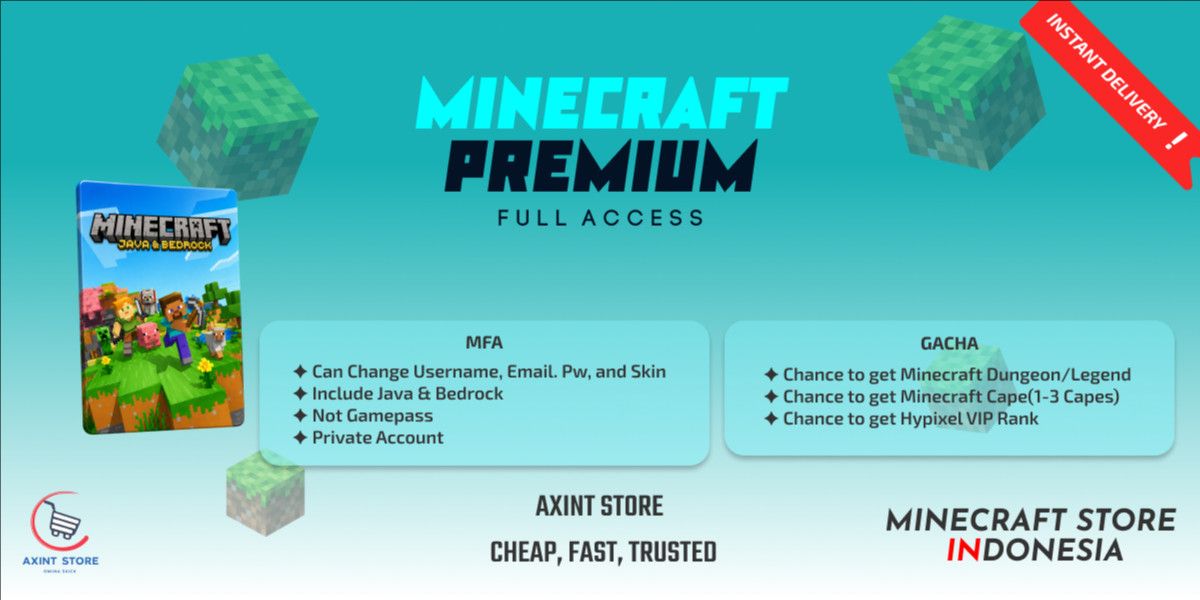 Beli Akun Akun Premium Full Access Minecraft: Java & Bedrock Edition ...