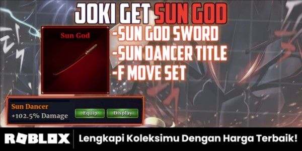 Joki Get Sun God + Sun Outfit + Sun Dancer Title Set | Sailor Piece