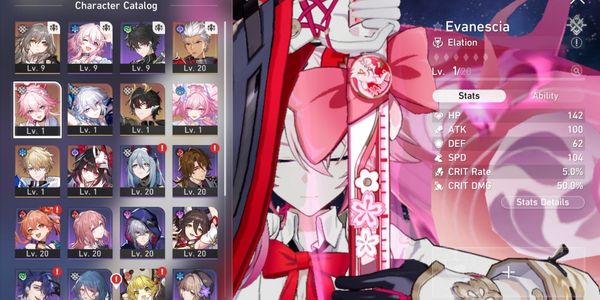 STARTER LOW TL EVANESCIA, YAO GUANG, SPARKLE, CYRENE, ARCHER, DAN HENG PF, GEPARD (FREE CLAIM 2 B5, UID OLD 806)