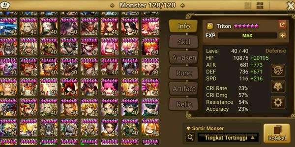 एशिया 4 LD5 Taebaek (Light Hwarang), Berghild, Kovarci और Eludia + 111 NB5, 405 6Star Monster