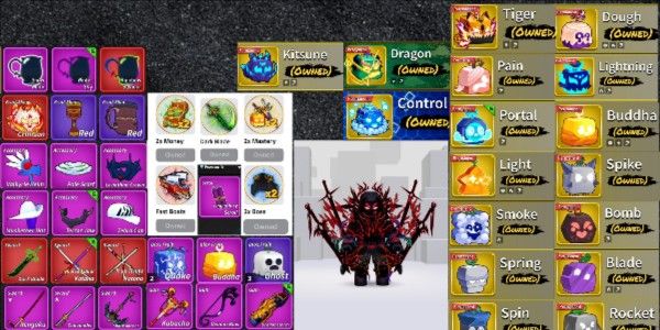 Account Lv 2589 | 17 Permanent (DRAGON!! Control, Kitsune) | 5 Gamepass | 2 Race V4 | Sultan Avatar!! | See Image and Description for More Details