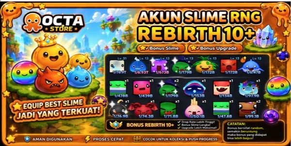 Beli Akun Akun Slime RNG Rebirth 10+ ( Banyak Bonus ) Slime RNG ...