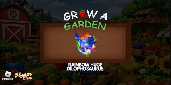 Rainbow Huge Dilophosaurus | Grow A Garden