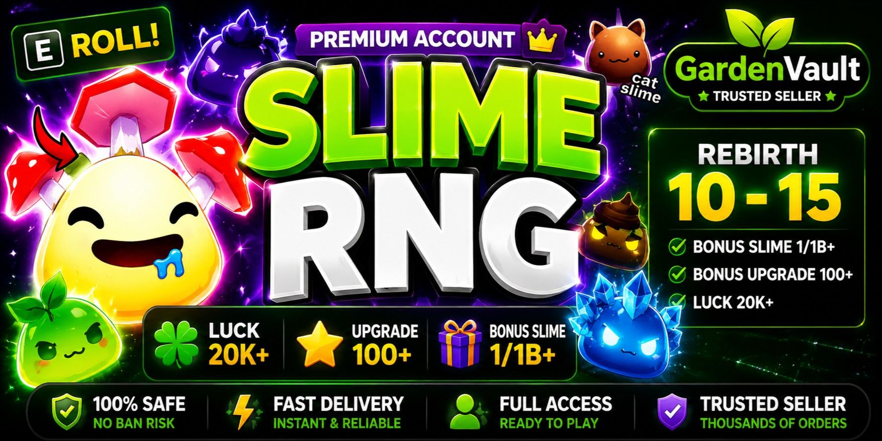Beli Akun [Slime RNG] Akun + Bonus Slime + Bonus Rebirth Slime RNG ...