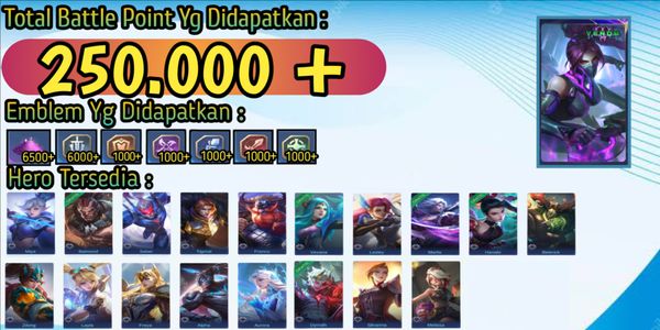 Akun Smurf BP Banyak #Berskin Deluxe/Epic