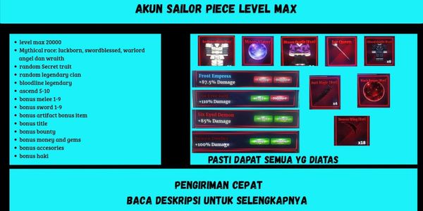 max level account 20000 ghoul (black reaper), anti magic, kokushibo (moon slayer), ice queen