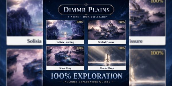 Dimmr Plains - Full Map 100% Exploration (4 Areas) | 100% Manual | All Server
