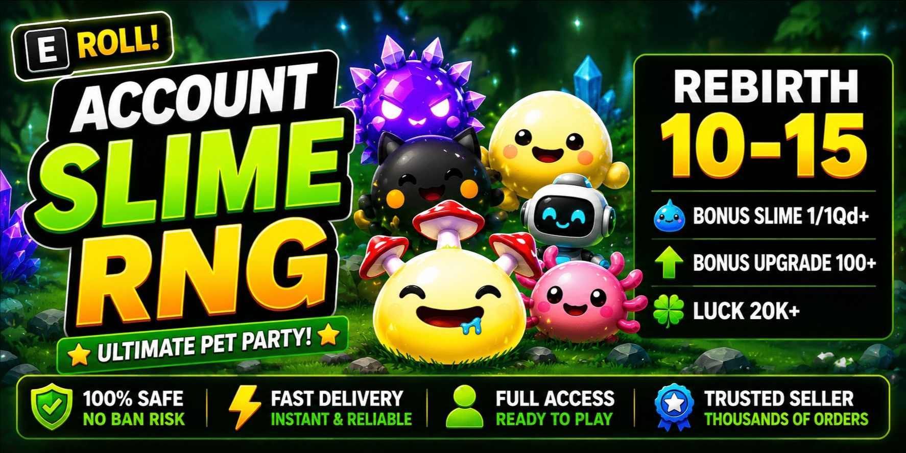 Beli Akun [Slime RNG] Akun + Bonus Slime 1Qd+ + Bonus Rebirth Slime RNG ...