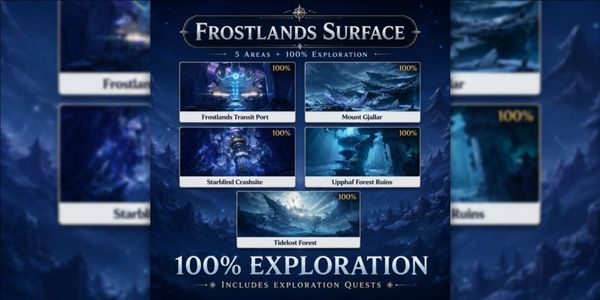 Frostlands Surface - Full Map 100% Exploration (5 Areas) | 100% Manual | All Server