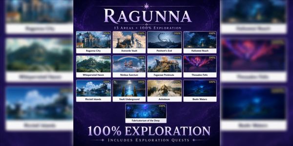 Rinascita | Ragunna - Full Map 100% Exploration (13 Areas) | 100% Manual | All Server