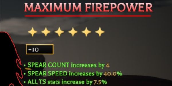 Maximum Firepower - Mythic perk 10+