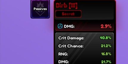 Birb Corrupted GOD Stats