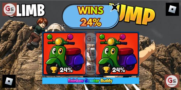 RAINBOW SCOOTER BUDDY WINS 24% - Climb and Jump Tower