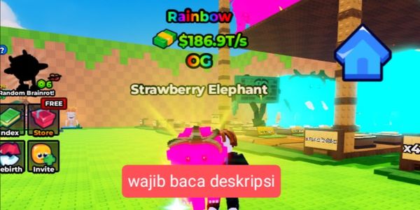 Rainbow Strawberry Elephant