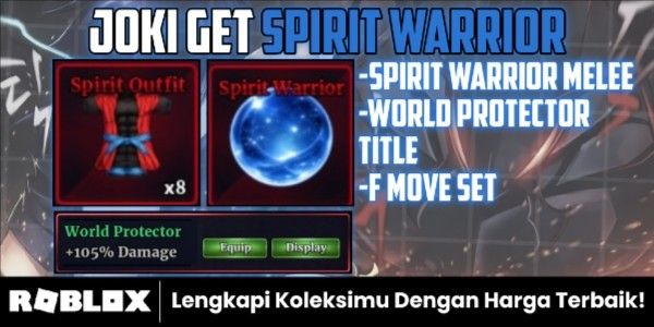 Joki Get Spirit Warrior + Spirit Outfit + World Protector Title Set | Sailor Piece