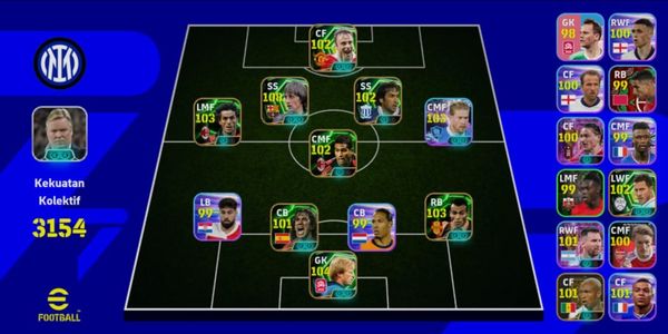 Efootball Starter Account GG Team Ready for Match