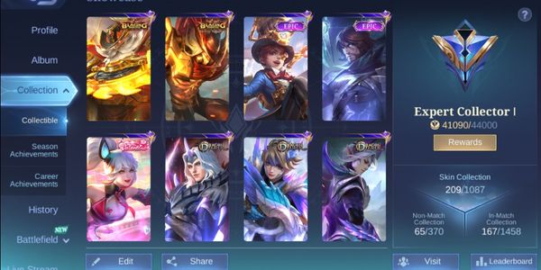 SKINS 209 HERO EMBLEM MAX + EPIC LING URANUS FRANCO MOSKOV KAGURA GROCK HARLEY ALDOUS KIMMY + VALENTINE FANNY + MYTH2024 CLINT + GAARA VALE