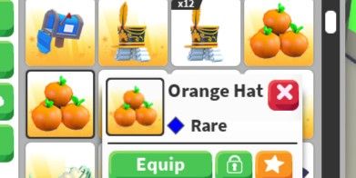오렌지 모자 (희귀 펫 착용 모자) Adopt Me - AdoptmeStore14