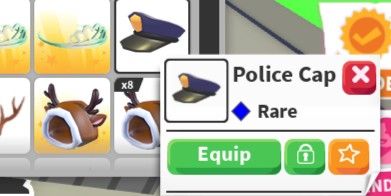 경찰 모자 (희귀 펫 액세서리 모자) Adopt Me - AdoptmeStore14