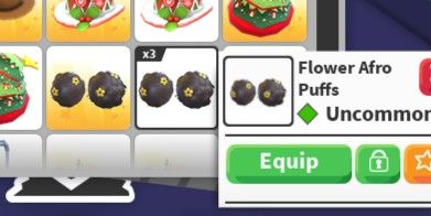 Flower Afro Puffs (언커먼 펫 착용 모자) Adopt Me - AdoptmeStore14