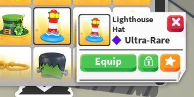 Lighthouse Hat (울트라 레어 펫 착용 모자) Adopt Me - AdoptmeStore14