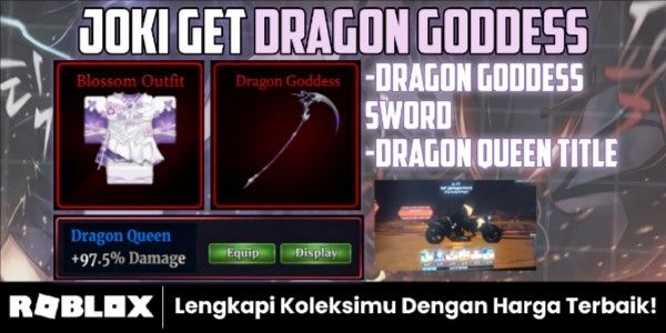 Joki Get Dragon Goddess + Blossom Outfit + Dragon Queen Title Set | Sailor Piece